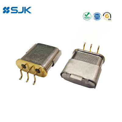 SMD Τύπος 3 Πίνες 49TMJ Κρυστάλλινο φίλτρο 10.7MHz Διαχωρισμός καναλιών 12.5KHz 3dB ±3.75KHz εύρος ζώνης